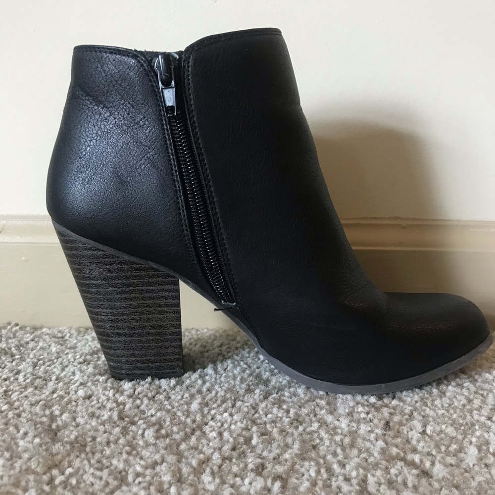 Black Leather Booties